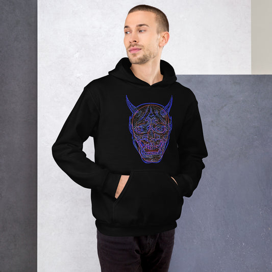 Oni Mask and Skull Hoodie - Unisex