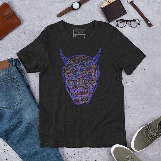 Oni Mask and Skull Tshirt - Unisex